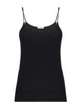 Lana Seta - Top in lana e seta con macramè Neri Donna - Ragno