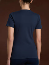 Women's Blue Thermo Cotton Crew-Neck T-Shirt - Ragno