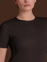 Maglietta con girocollo chiuso in Thermo Cotton Marroni Donna - Ragno