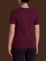 Maglietta con girocollo chiuso in Thermo Cotton Viola Donna - Ragno