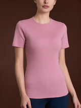 Maglietta con girocollo chiuso in Thermo Cotton Rosa Donna - Ragno