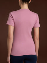 Maglietta con girocollo chiuso in Thermo Cotton Rosa Donna - Ragno