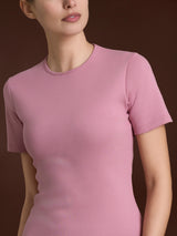 Maglietta con girocollo chiuso in Thermo Cotton Rosa Donna - Ragno