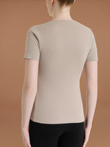 Maglietta con girocollo chiuso in Thermo Cotton Grigi Donna - Ragno