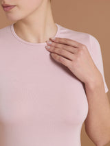 Maglietta con girocollo chiuso in Thermo Cotton Rosa Donna - Ragno