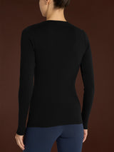 Maglietta girocollo in Thermo Cotton Neri Donna - Ragno