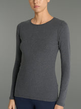 Maglietta girocollo in Thermo Cotton Neri Donna - Ragno