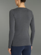 Maglietta girocollo in Thermo Cotton Neri Donna - Ragno