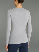 Maglietta girocollo in Thermo Cotton Neri Donna - Ragno