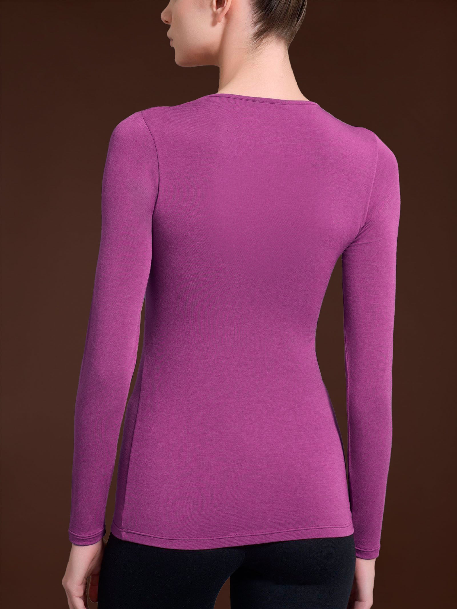 Maglietta girocollo in Thermo Cotton Rossi Donna - Ragno