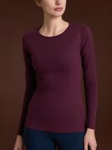 Maglietta girocollo in Thermo Cotton Viola Donna - Ragno