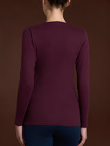 Maglietta girocollo in Thermo Cotton Viola Donna - Ragno
