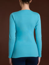 Maglietta girocollo in Thermo Cotton Azzurri Donna - Ragno