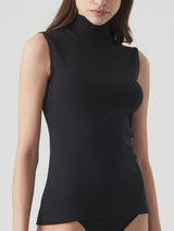 Smanicato a collo alto in Thermo Cotton Neri Donna - Ragno