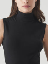 Smanicato a collo alto in Thermo Cotton Neri Donna - Ragno