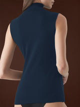 Smanicato a collo alto in Thermo Cotton Blu Donna - Ragno