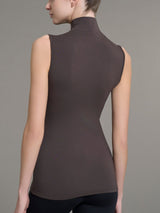 Smanicato a collo alto in Thermo Cotton Marroni Donna - Ragno