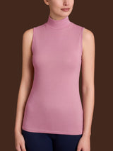 Smanicato a collo alto in Thermo Cotton Rosa Donna - Ragno