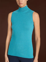 Smanicato a collo alto in Thermo Cotton Azzurri Donna - Ragno