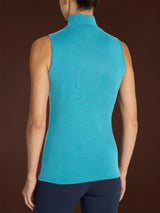 Smanicato a collo alto in Thermo Cotton Azzurri Donna - Ragno