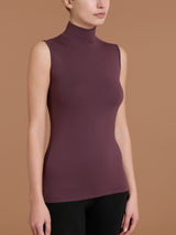 Smanicato a collo alto in Thermo Cotton Viola Donna - Ragno