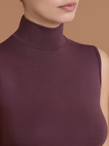 Smanicato a collo alto in Thermo Cotton Viola Donna - Ragno