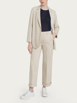 Blazer destrutturato in Compact Light Bianchi Donna - Ragno