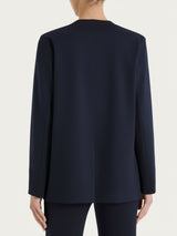 Blazer senza revers in Compact Light Blu Donna - Ragno