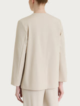 Blazer senza revers in Compact Light Bianchi Donna - Ragno