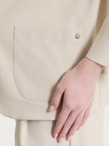 Blazer senza revers in Compact Light Bianchi Donna - Ragno