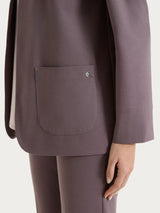 Blazer senza revers in Compact Light Marroni Donna - Ragno