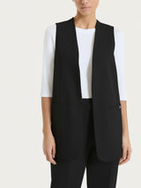 Gilet aperto in Compact Light Neri Donna - Ragno
