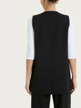 Gilet aperto in Compact Light Neri Donna - Ragno