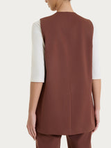 Gilet aperto in Compact Light Marroni Donna - Ragno