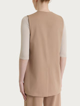 Gilet aperto in Compact Light Marroni Donna - Ragno