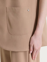 Gilet aperto in Compact Light Marroni Donna - Ragno