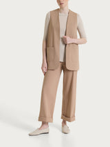 Gilet aperto in Compact Light Marroni Donna - Ragno