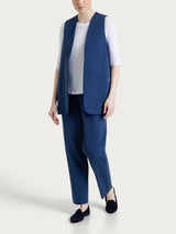 Gilet aperto in Compact Light Blu Donna - Ragno