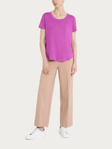 Pantalone ampio alla caviglia con tasche in Compact Light Marroni Donna - Ragno