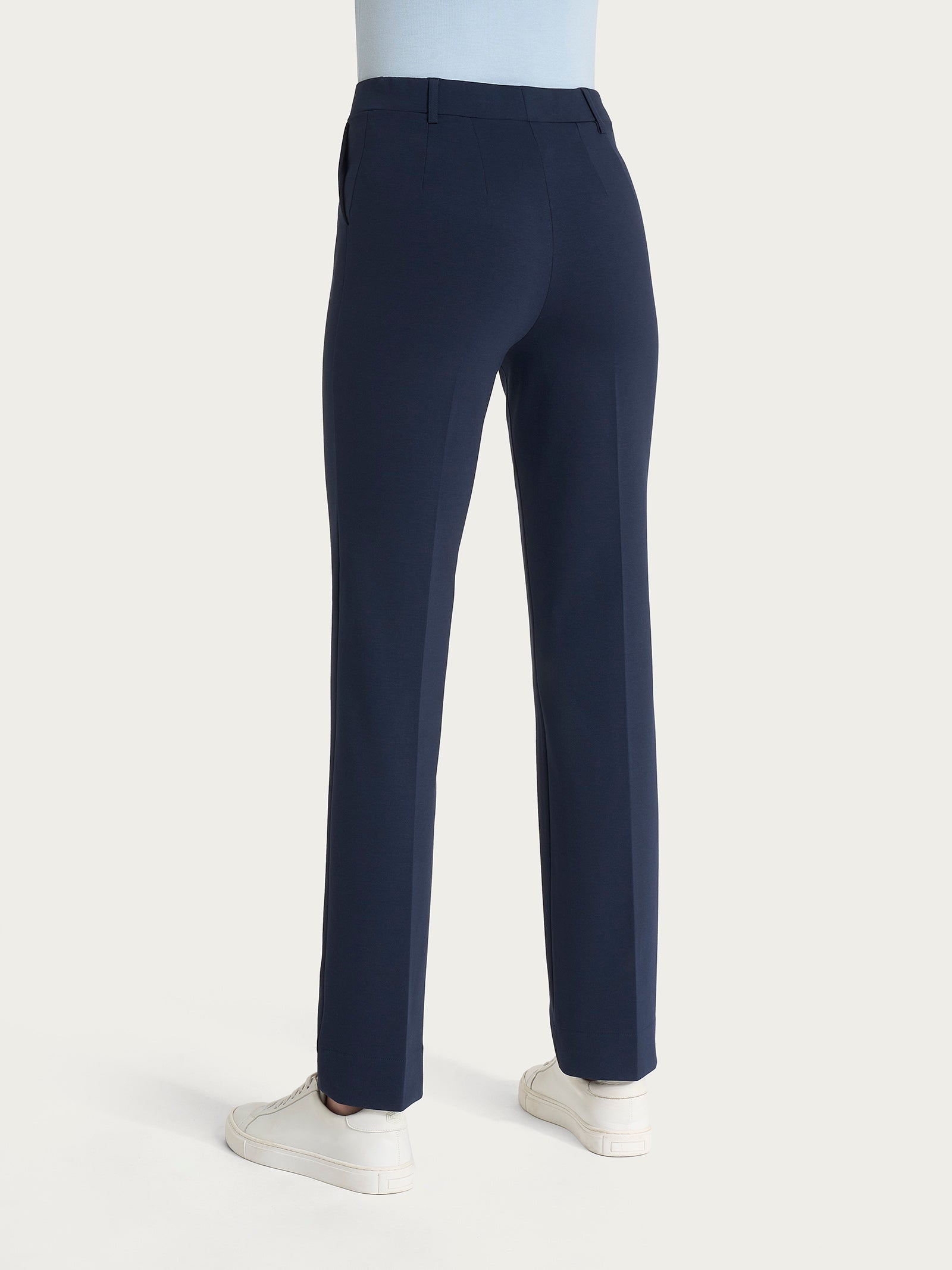 Pantalone dritto con tasche in Compact Light Blu Donna - Ragno
