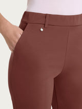 Pantalone dritto con tasche in Compact Light Marroni Donna - Ragno