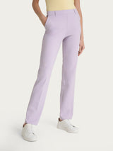 Pantalone dritto con tasche in Compact Light Rosa Donna - Ragno