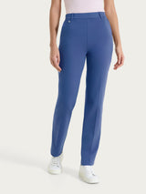 Pantalone dritto con tasche in Compact Light Blu Donna - Ragno