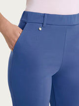 Pantalone dritto con tasche in Compact Light Blu Donna - Ragno