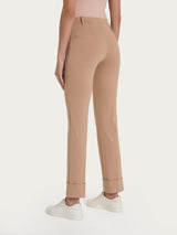 Pantalone slim dritto in Compact Light Marroni Donna - Ragno