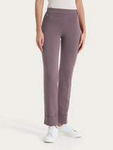 Pantalone slim dritto in Compact Light Marroni Donna - Ragno