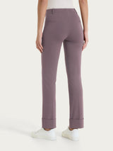 Pantalone slim dritto in Compact Light Marroni Donna - Ragno