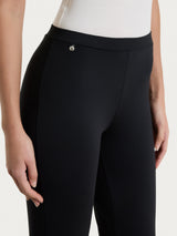 Pantalone capri con spacchetti in Compact Light Neri Donna - Ragno
