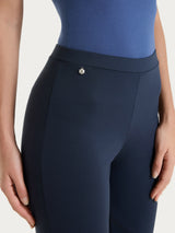 Pantalone capri con spacchetti in Compact Light Blu Donna - Ragno
