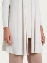 Cardigan lungo aperto in jersey di viscosa crêpe Bianchi Donna - Ragno